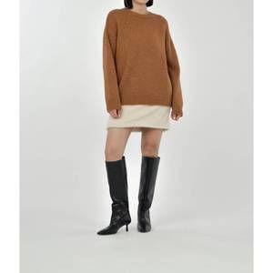 NEW PAPER LABEL goldie crew neck sweater in brown